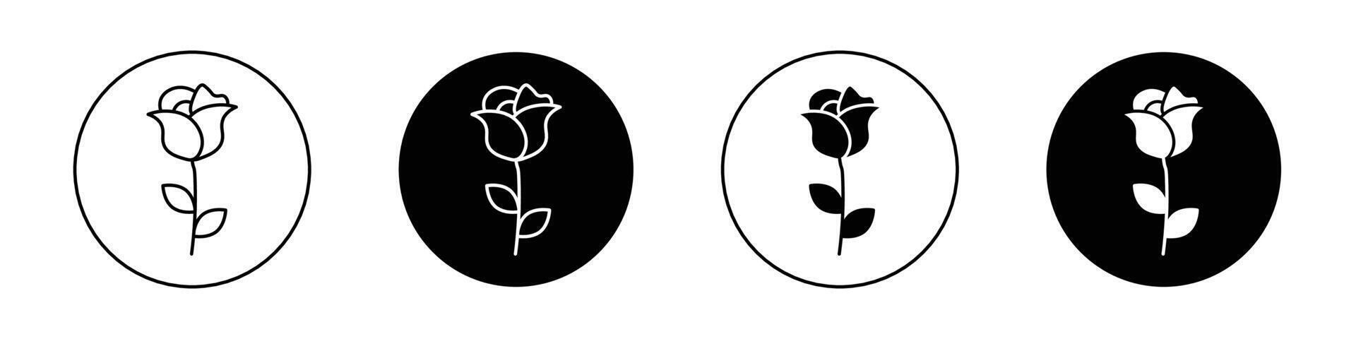 Rose flower icon vector