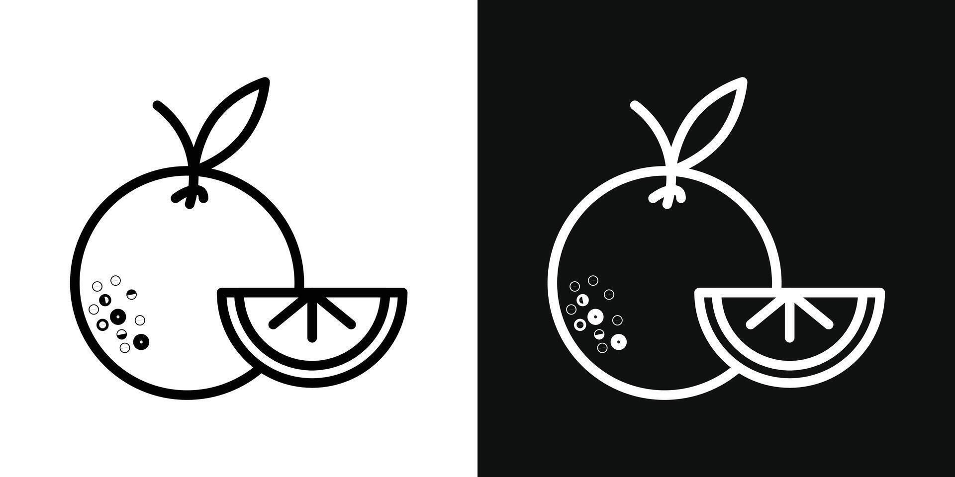 icono de fruta naranja vector