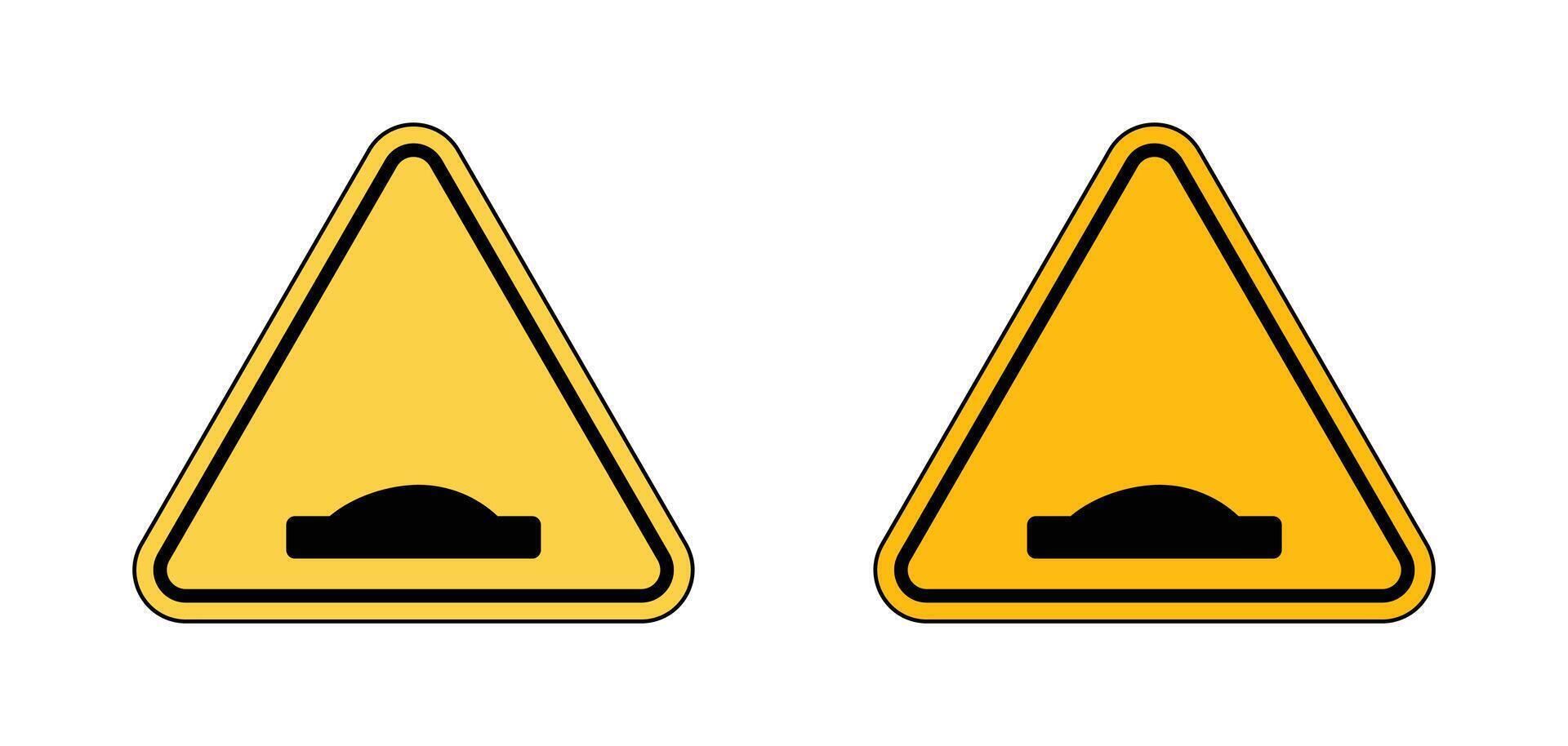 Caution speed Ramps sign vector