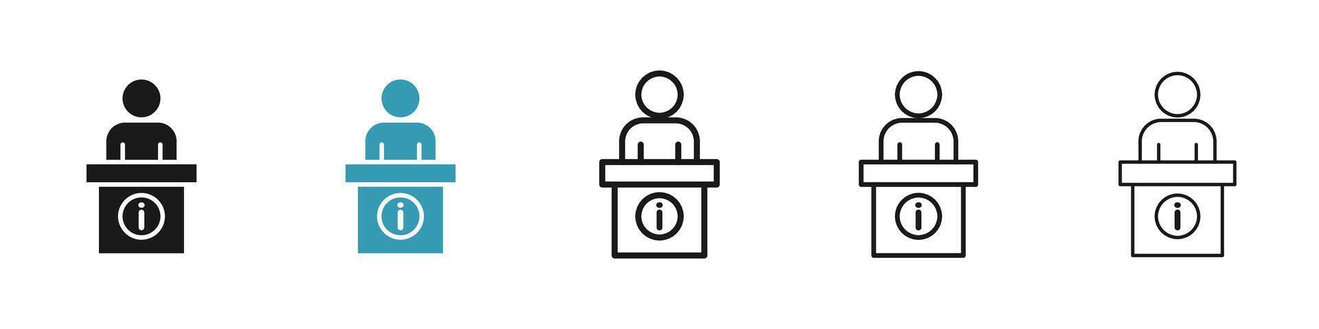 Help desk information icon vector