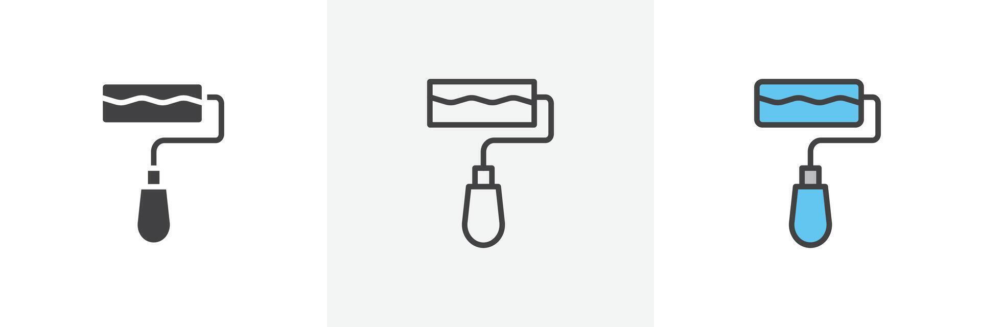 Paint roller icon vector