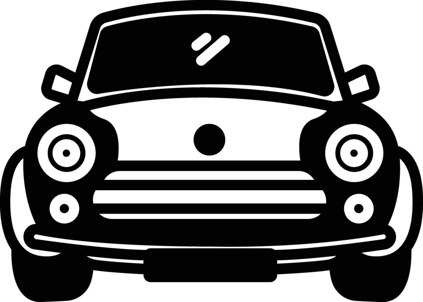 Car glyph and line vector illustration