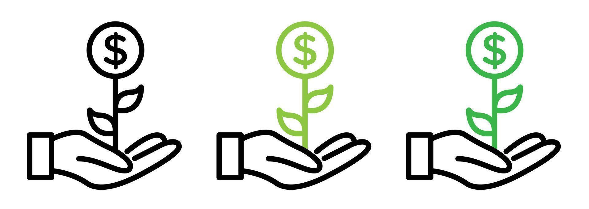 Money tree icon vector