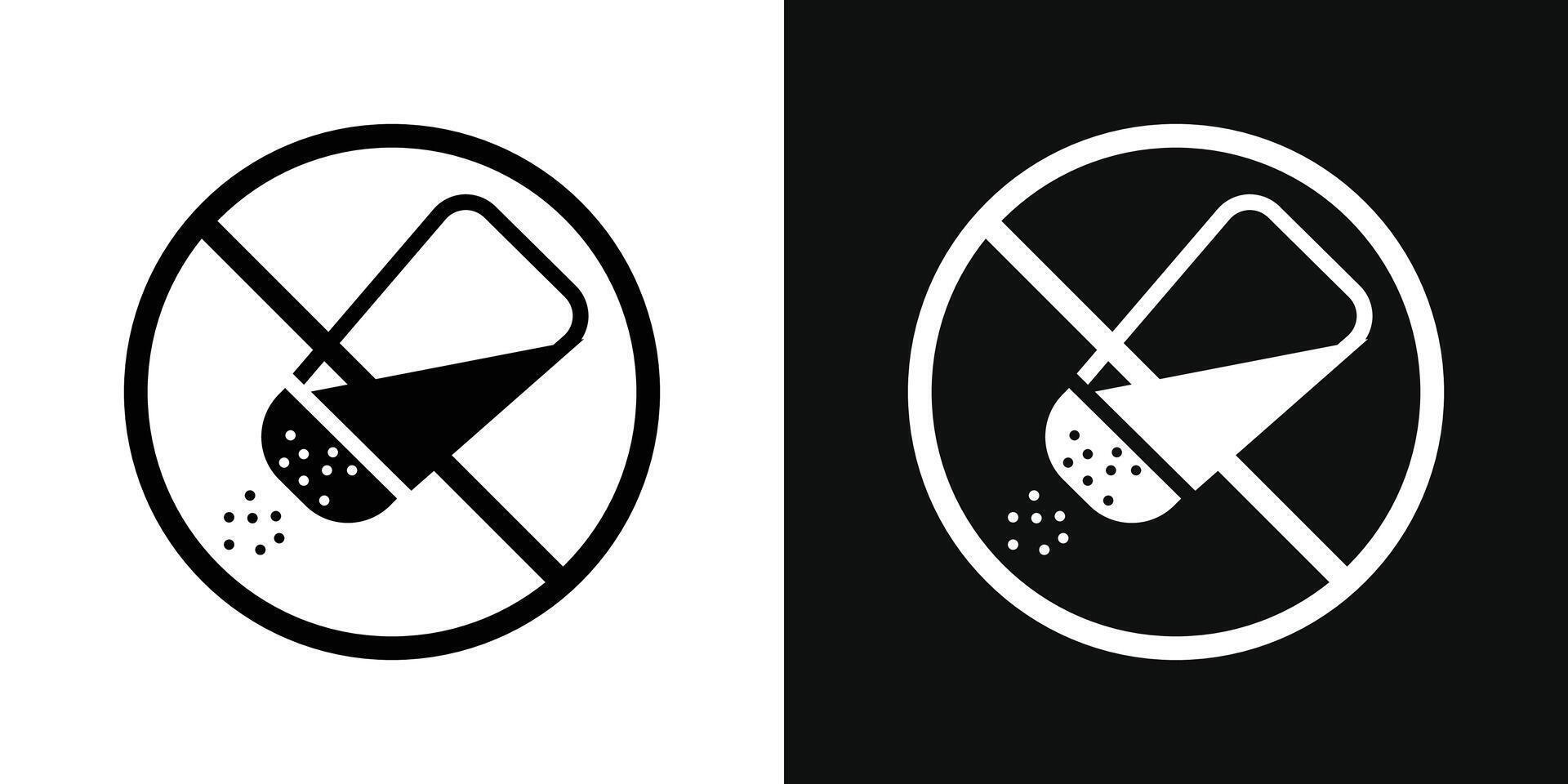 No salt sign vector