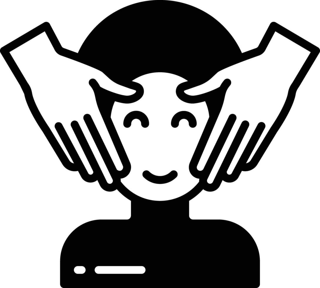 Facial Treatment glyph and line vector illustration