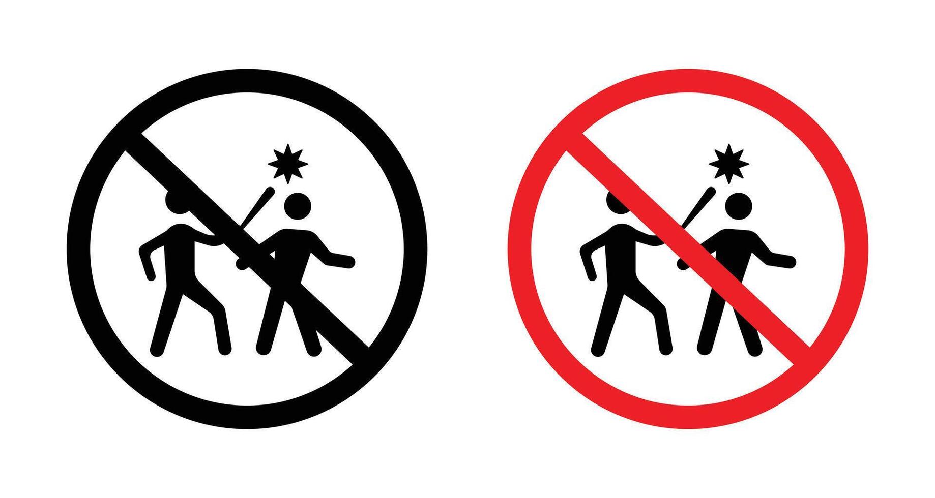 No fight sign vector