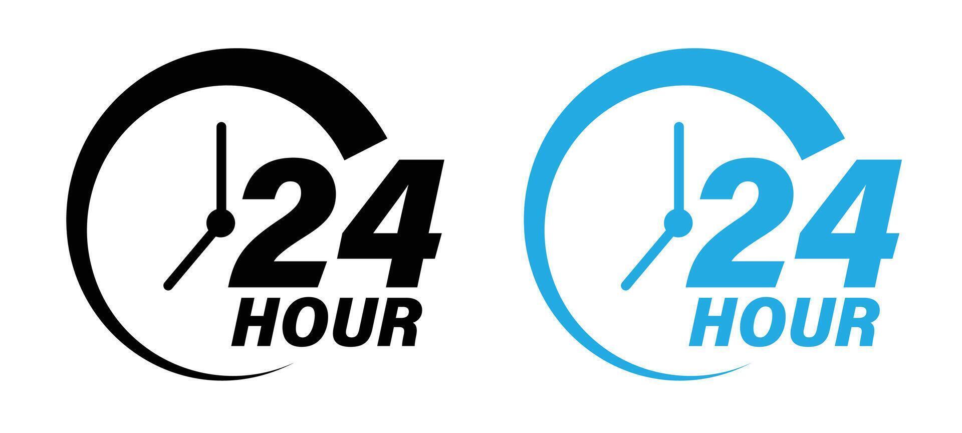 Twenty four hours icon vector