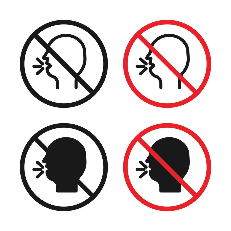 No talking sign vector