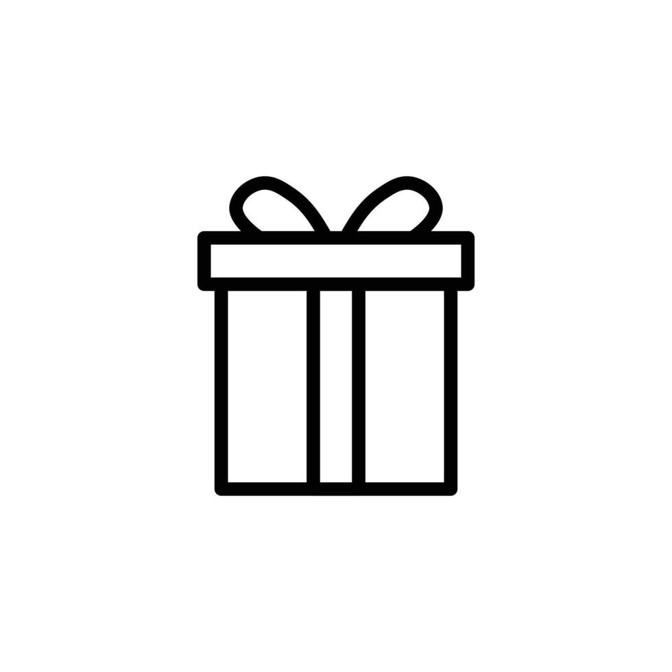 presente regalo caja icono vector
