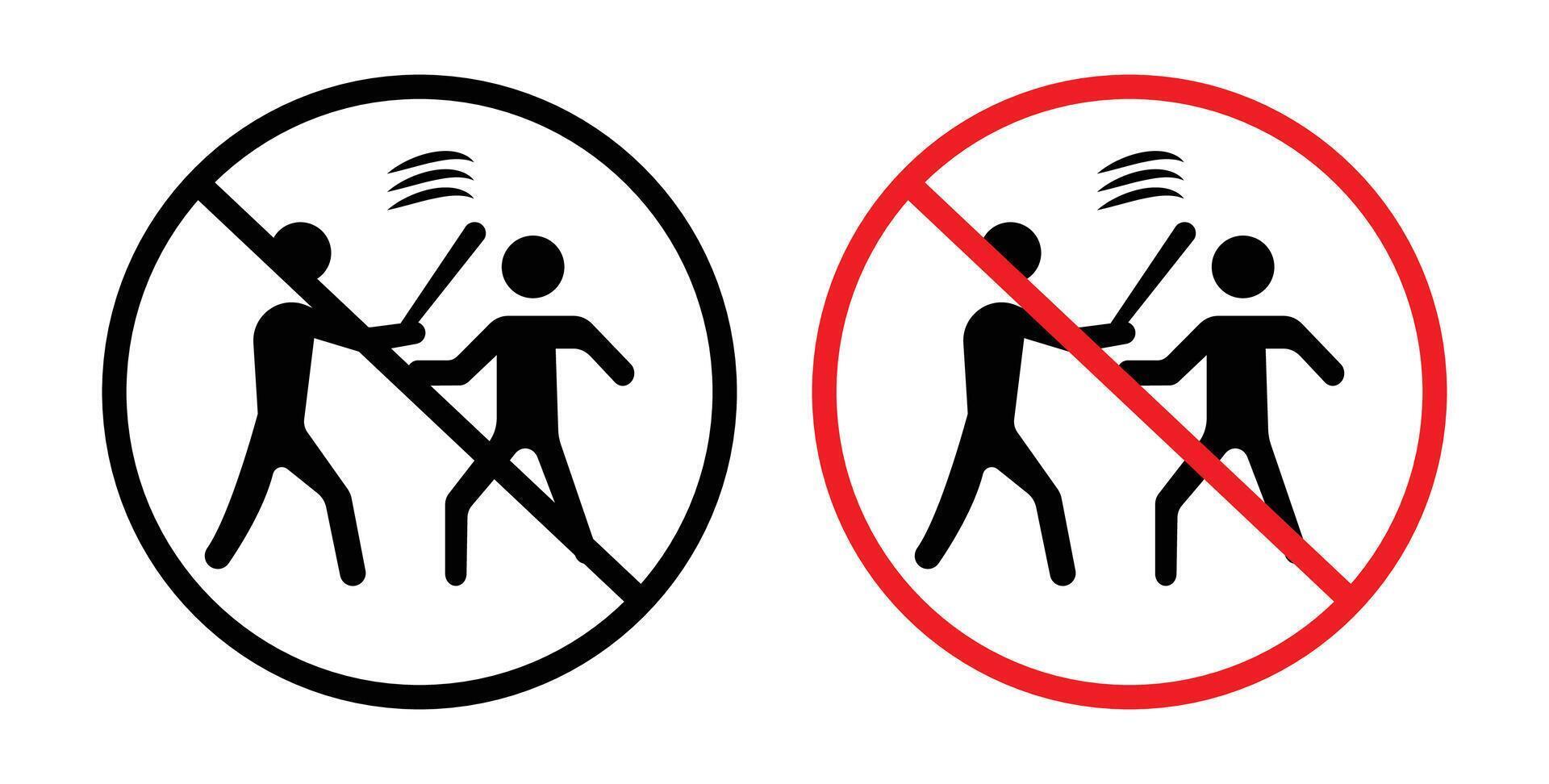 No fight sign vector