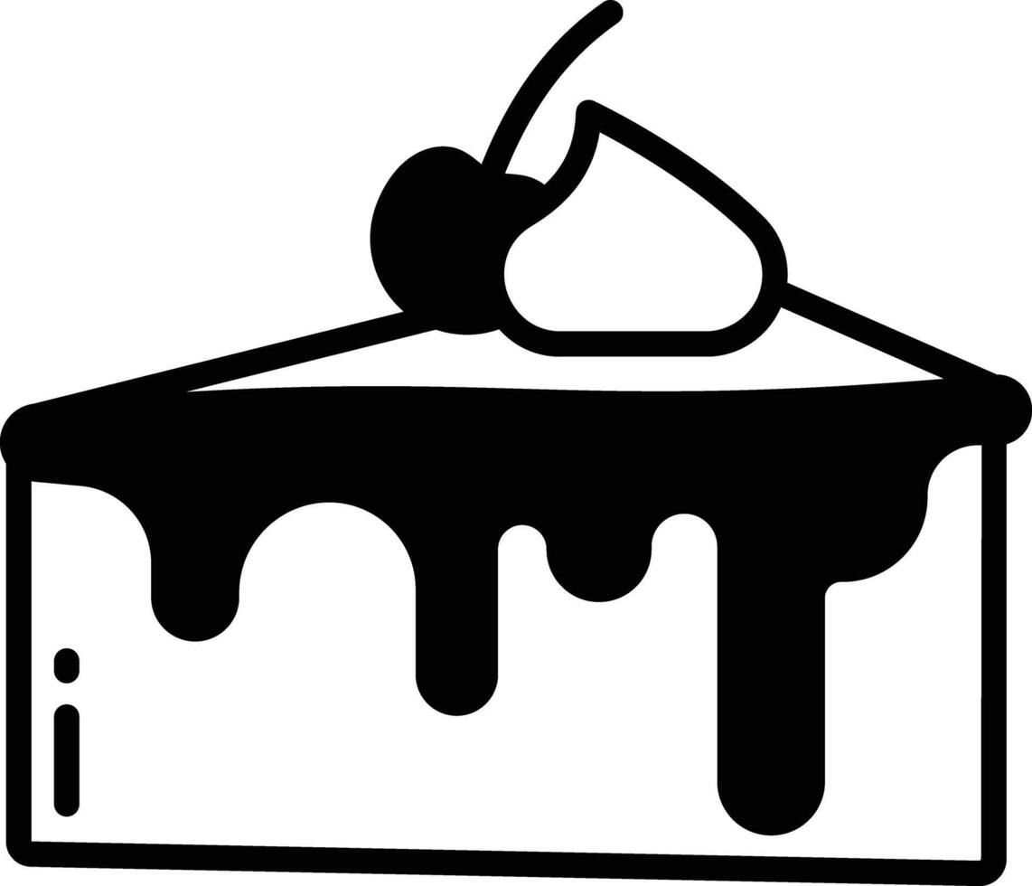 Chocolate Pastry glyph and line vector illustration