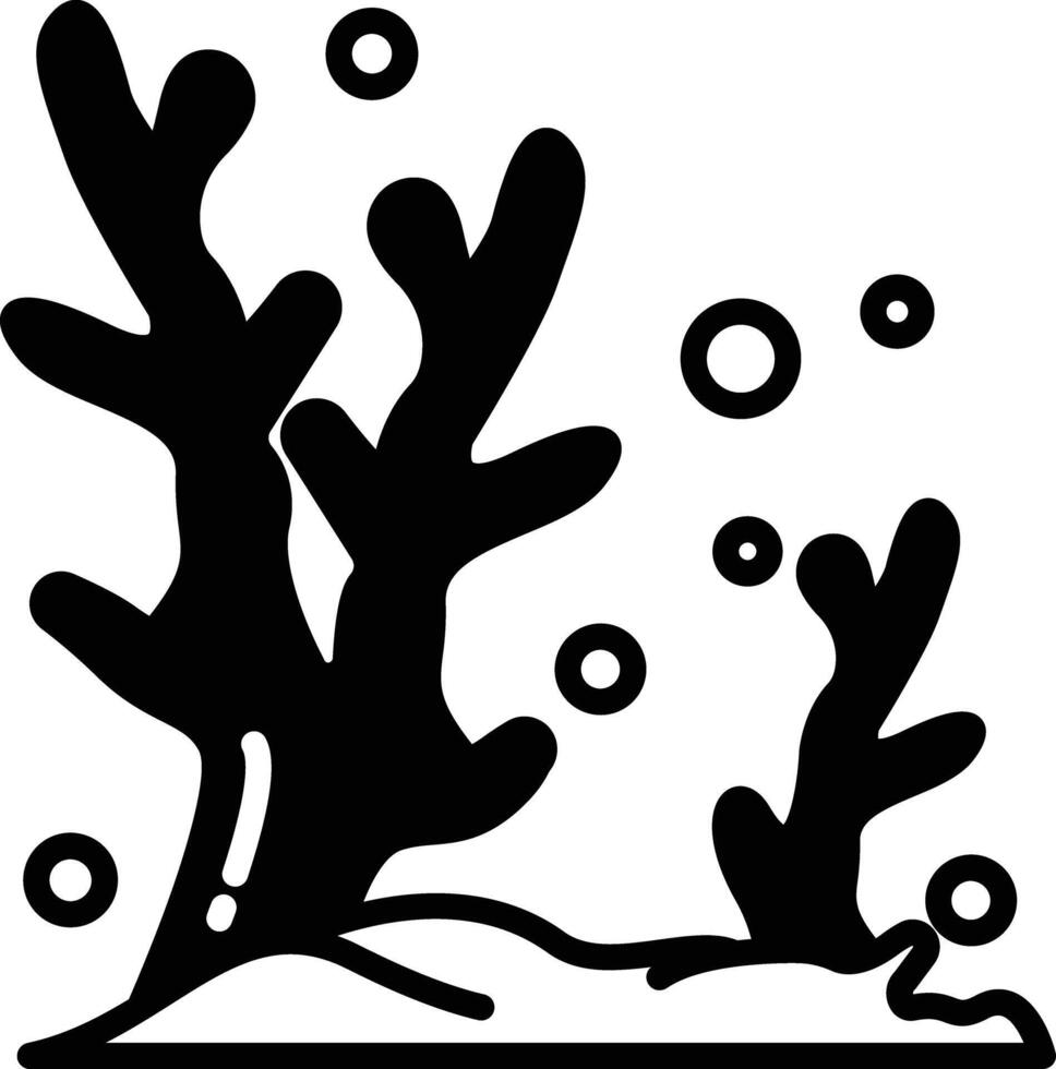 Finger Coral  glyph and line vector illustration