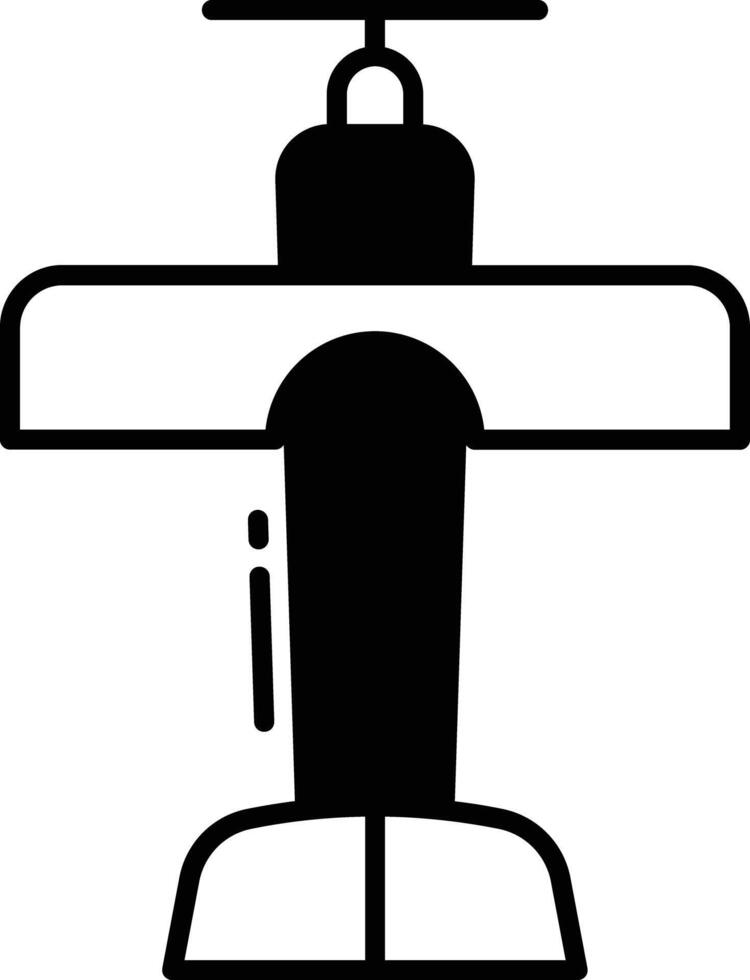 toy plane glyph and line vector illustration