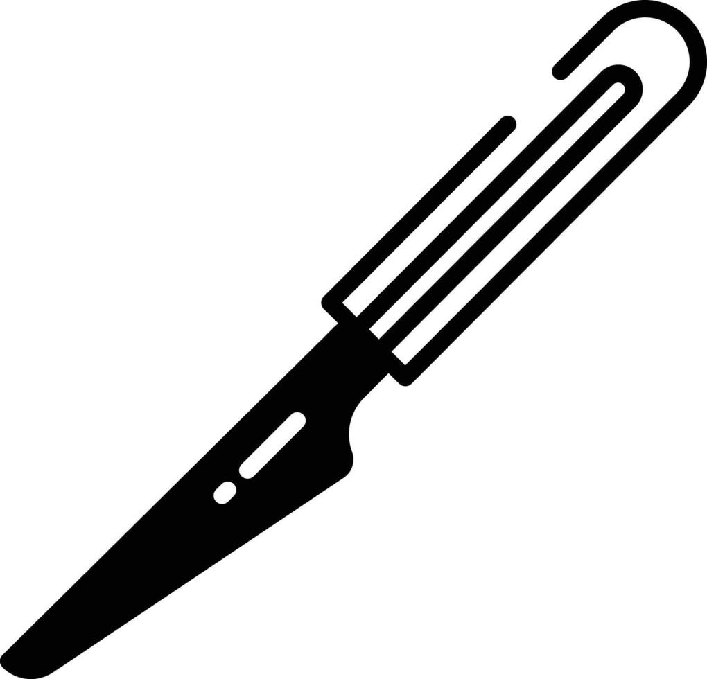 Scalpel glyph and line vector illustration