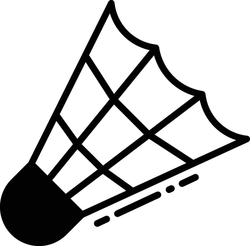 Badminton glyph and line vector illustration