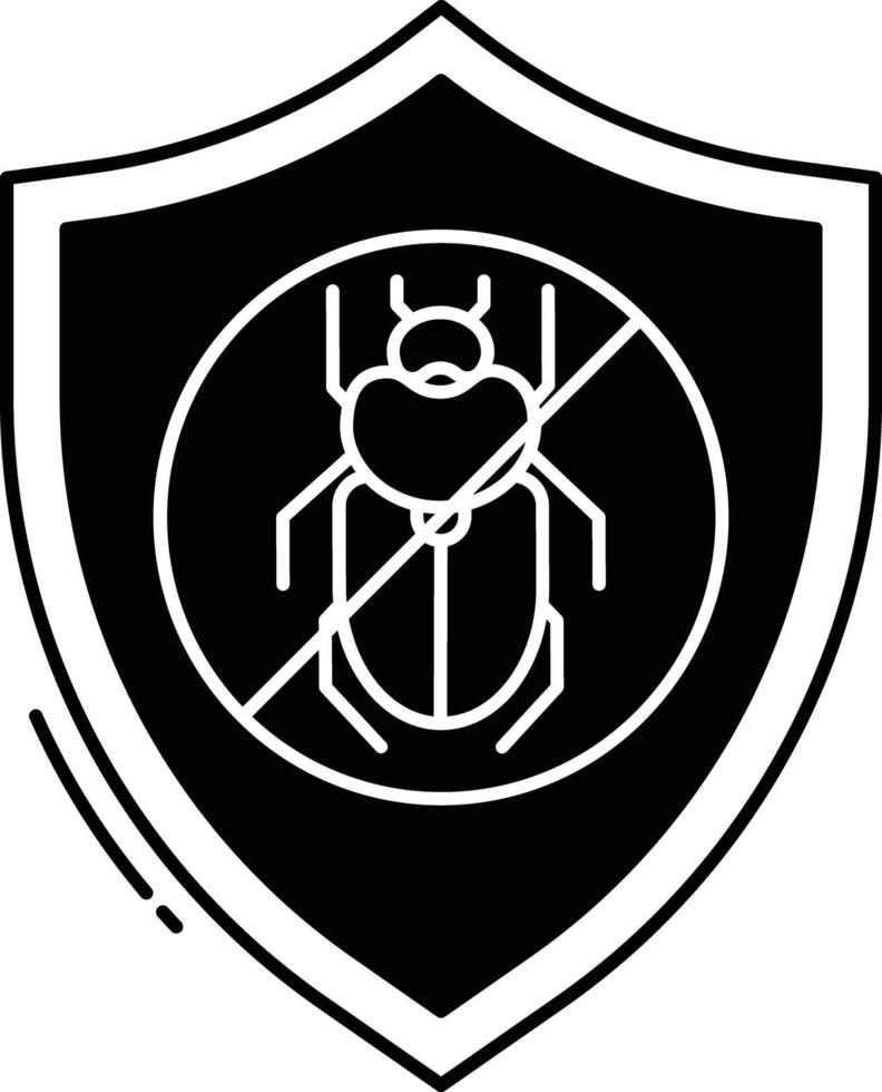 pest control glyph and line vector illustration