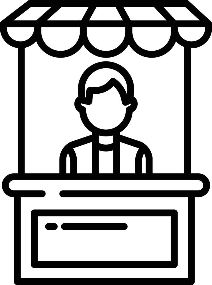 Man Stand outline vector illustration