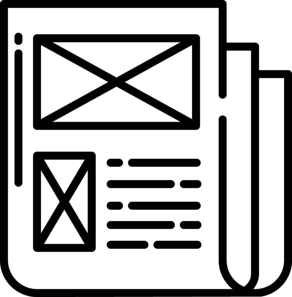 News outline vector illustration