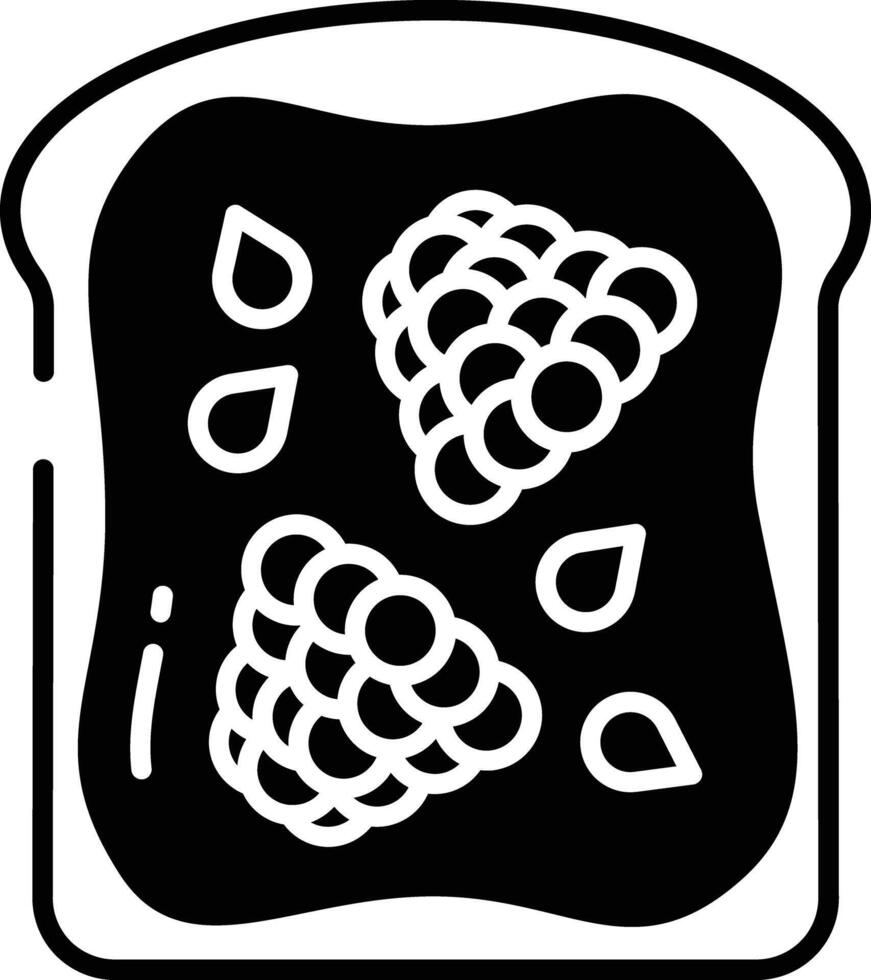 toast glyph and line vector illustration