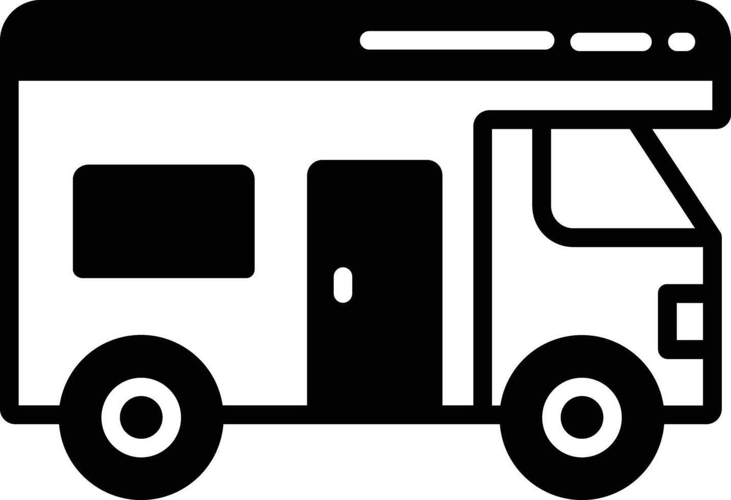 Caravan glyph and line vector illustration