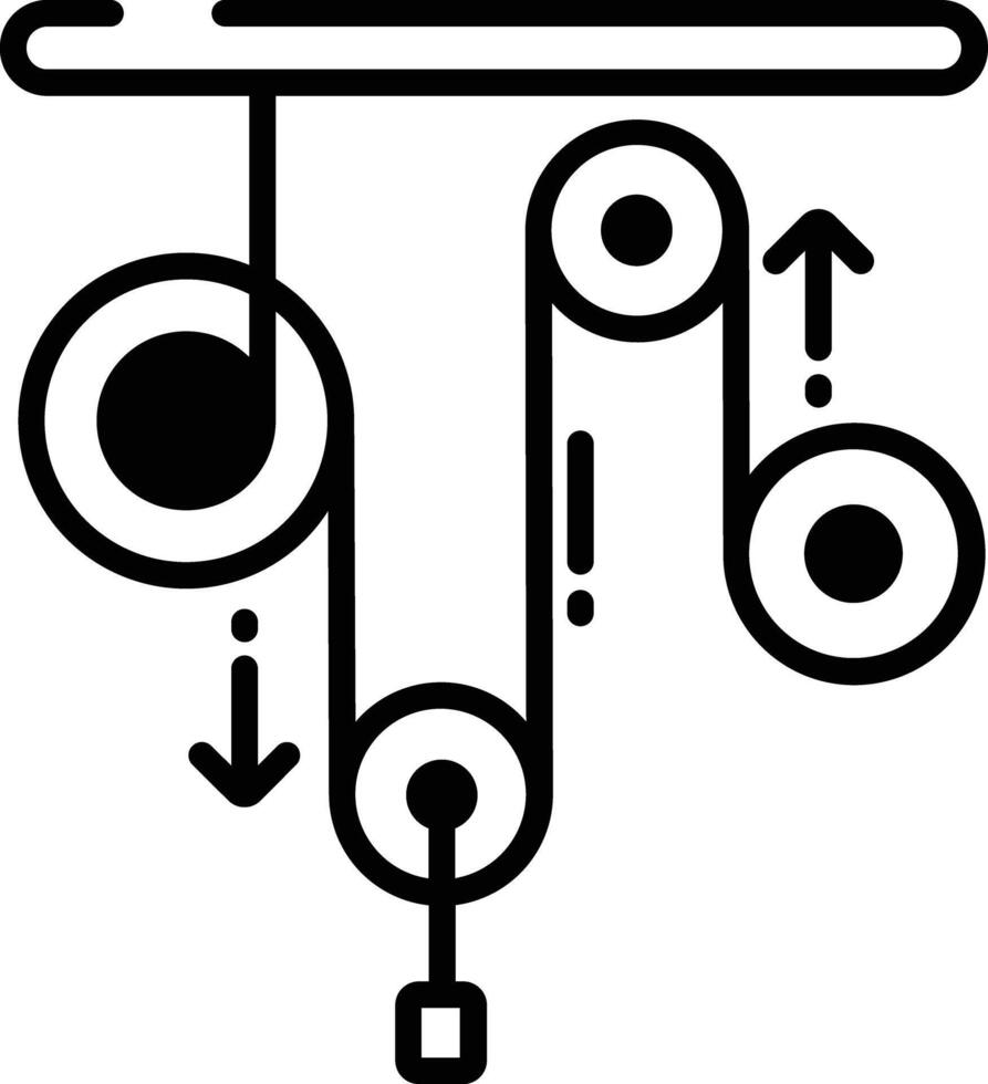 hydroelectricity glyph and line vector illustration