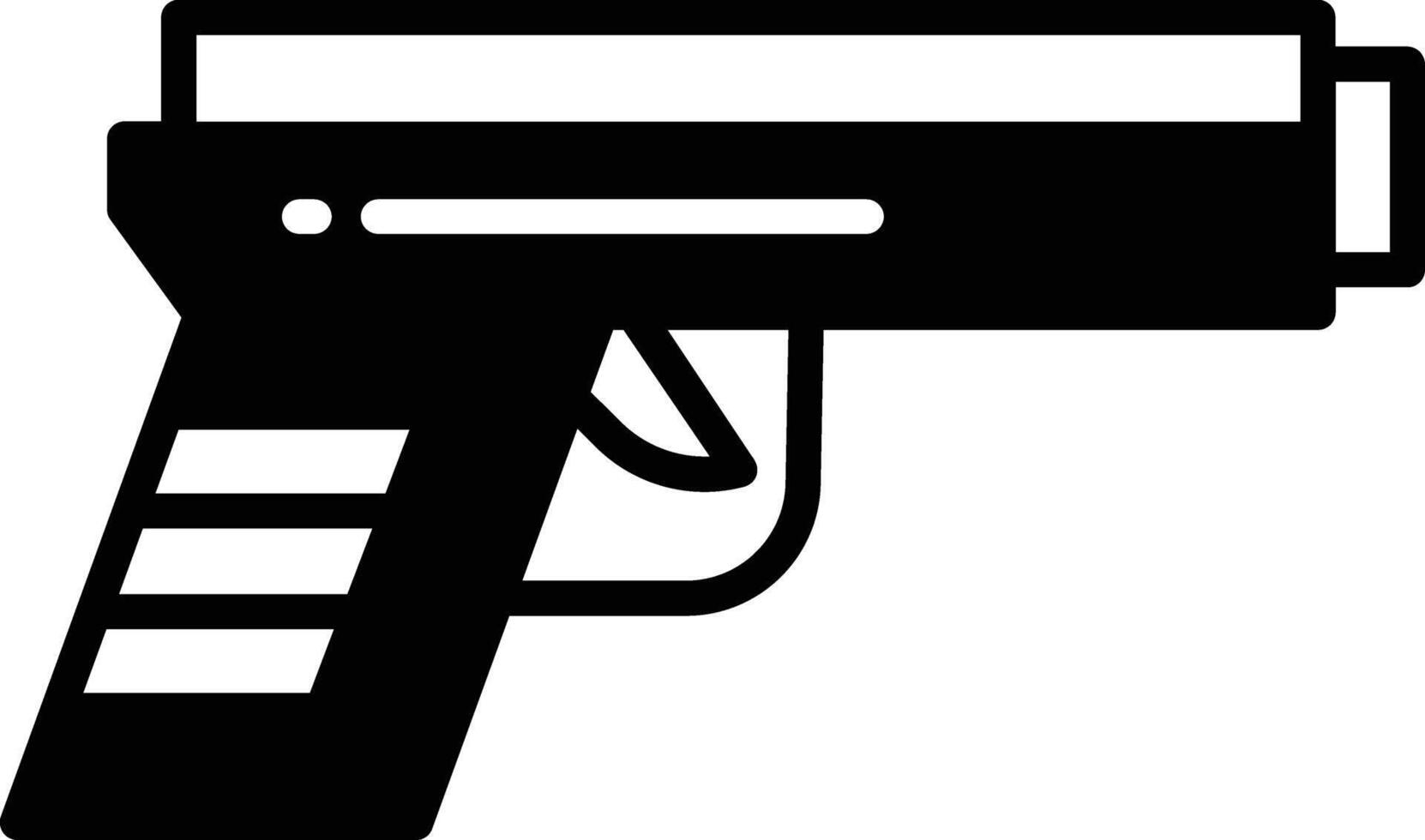 Gun glyph and line vector illustration