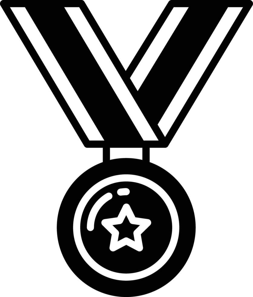 Award glyph and line vector illustration