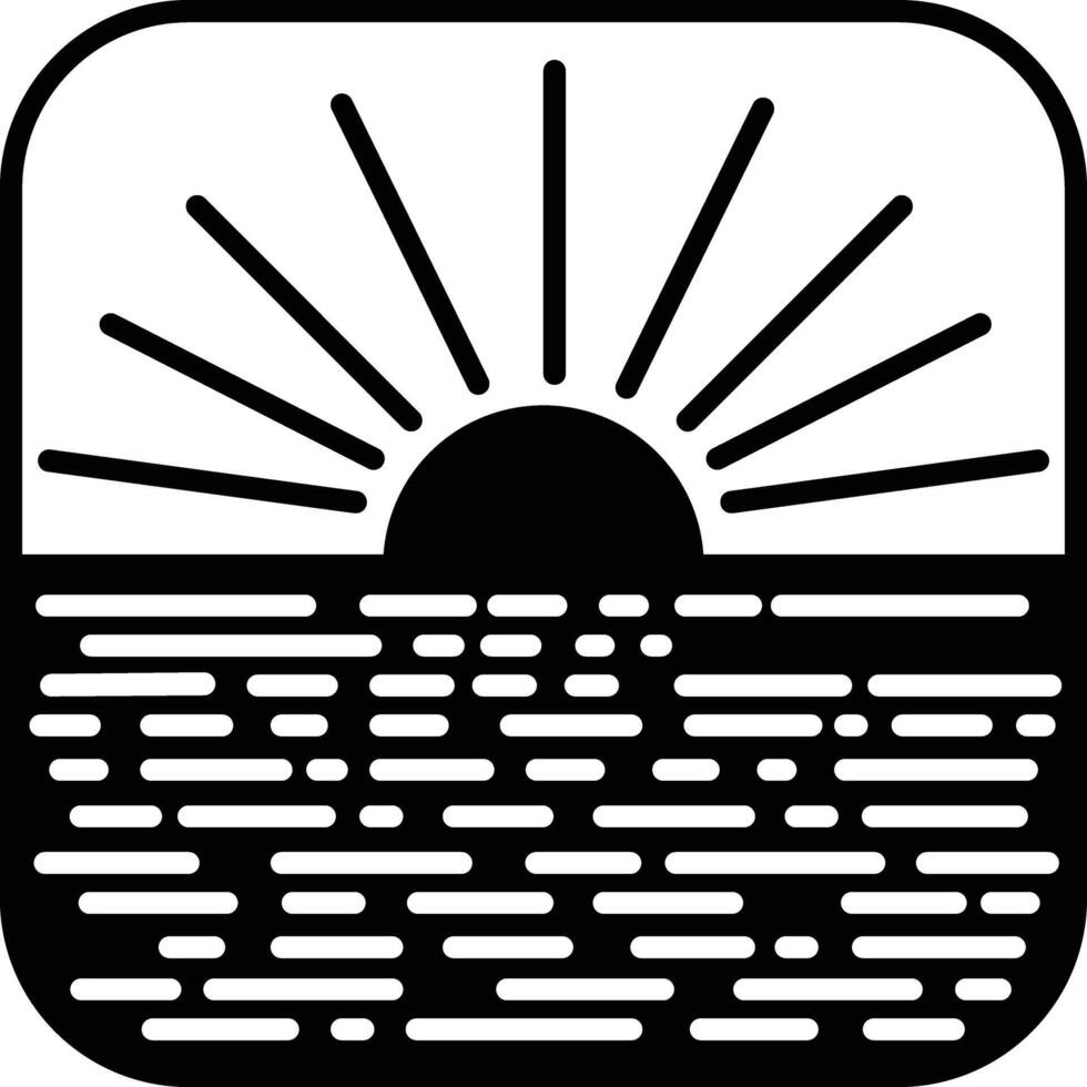 Sunrise glyph and line vector illustration