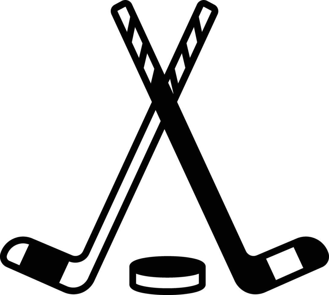 Ice Hockey Stadium glyph and line vector illustration