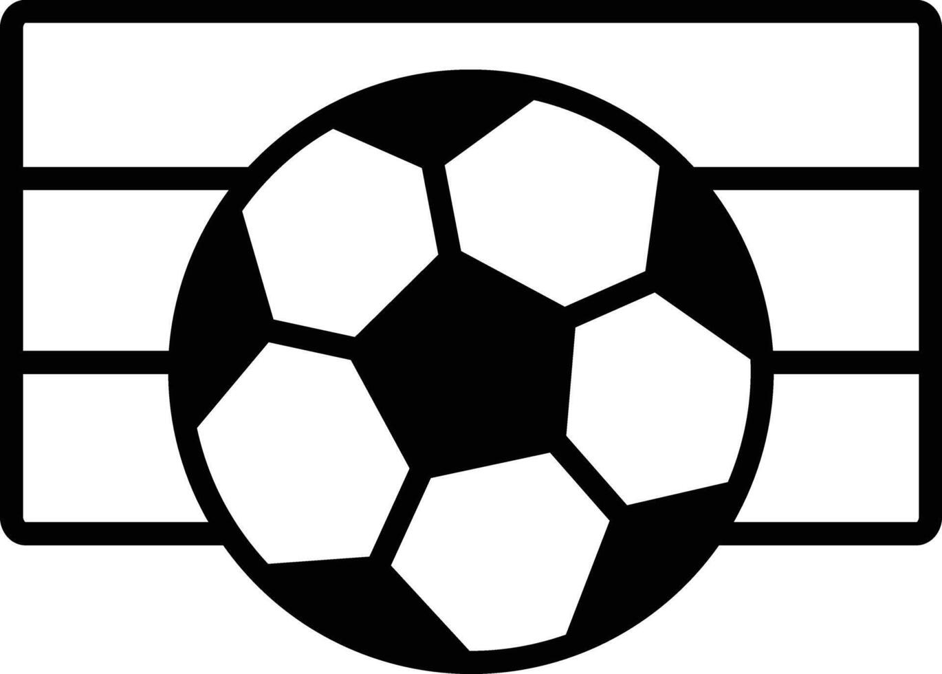 Soccer Ball glyph and line vector illustration