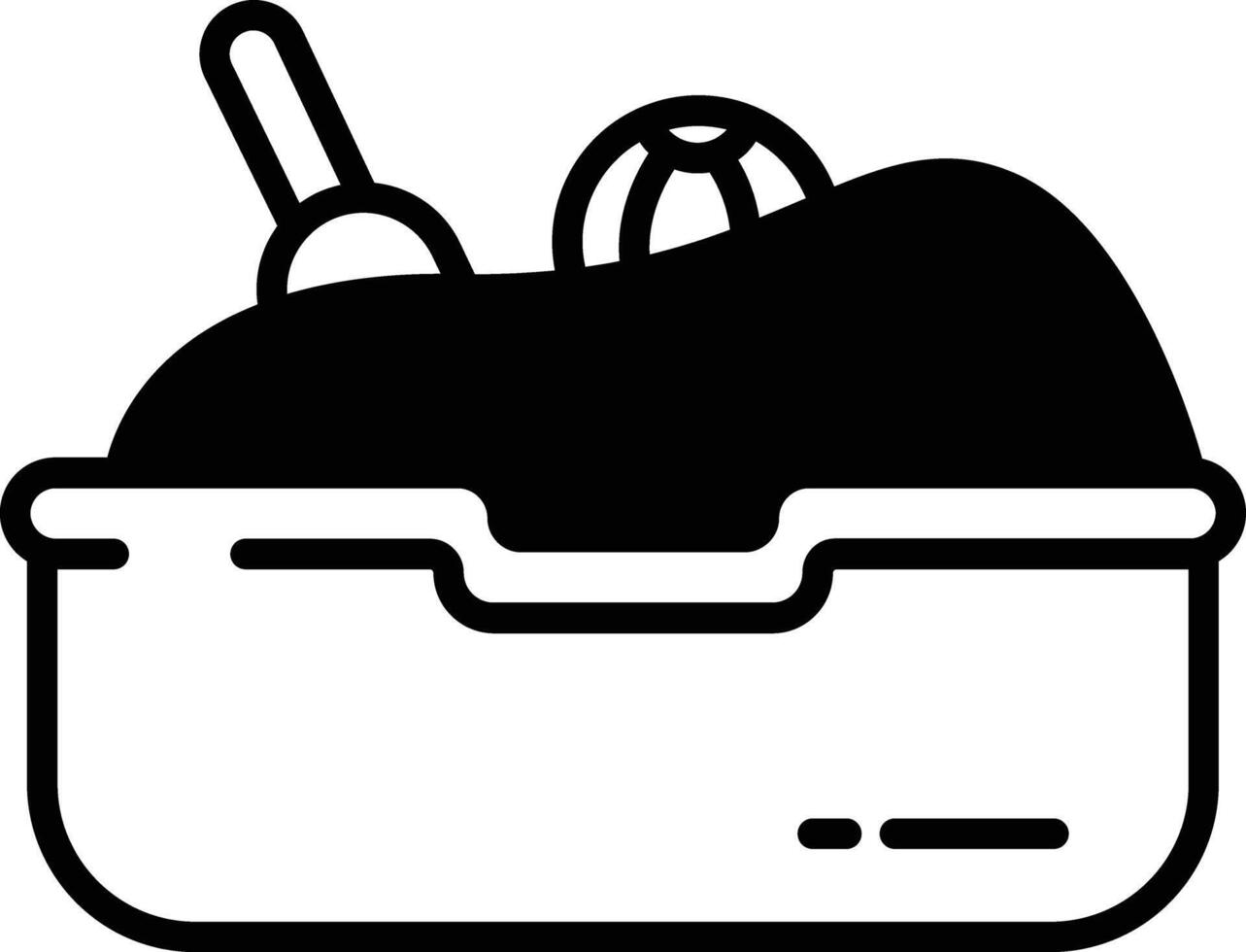 Sandbox glyph and line vector illustration
