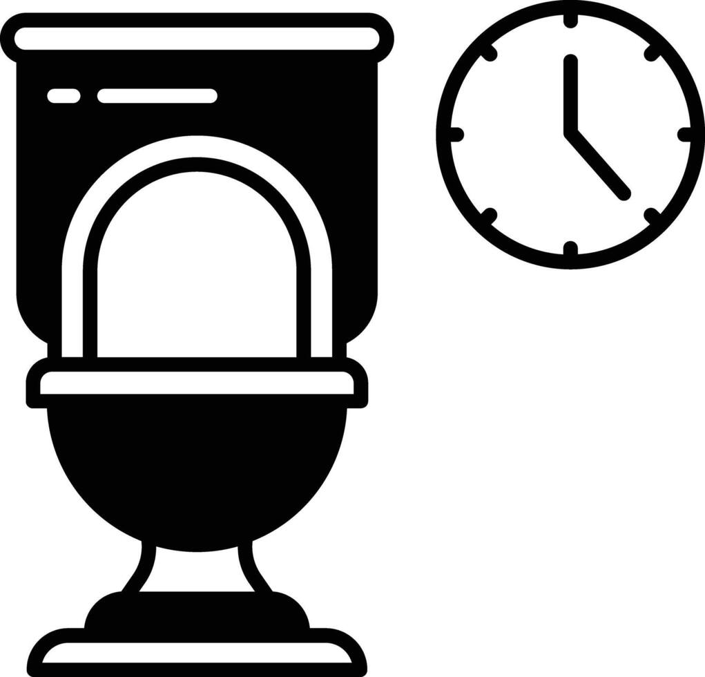 Stomach upset glyph and line vector illustration