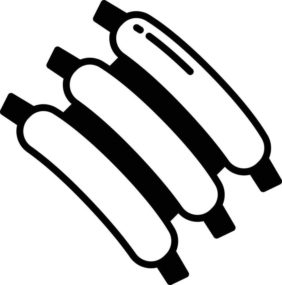 Ribs glyph and line vector illustration
