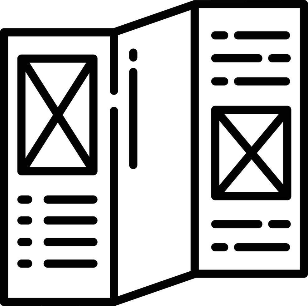 Leaflet outline vector illustration