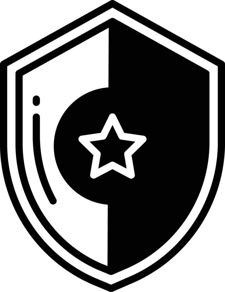 Badge glyph and line vector illustration