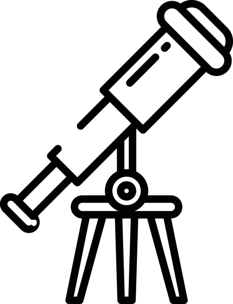 Telescope outline vector illustration