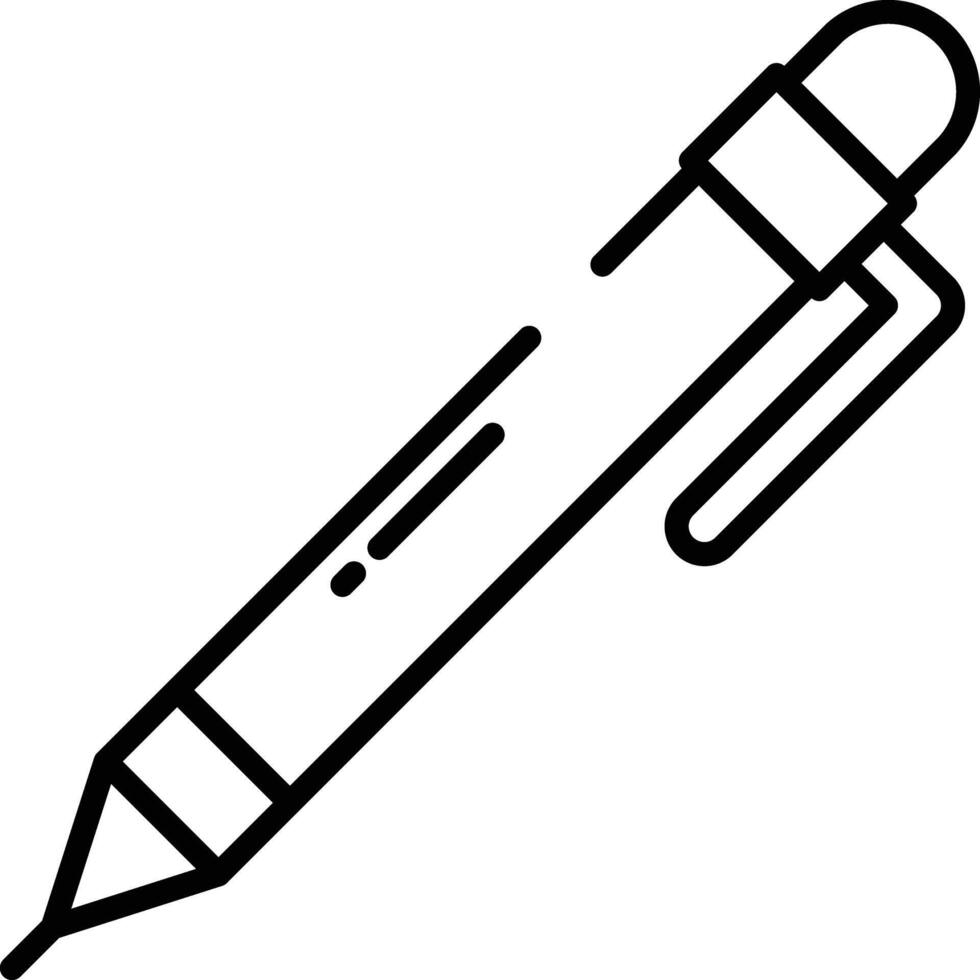 Pen outline vector illustration