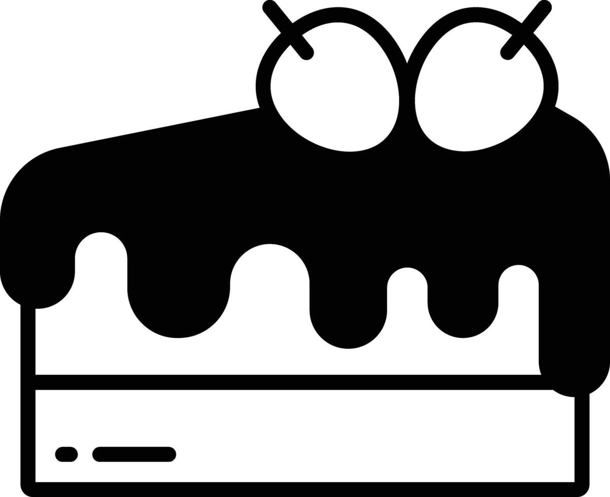 Pastry glyph and line vector illustration