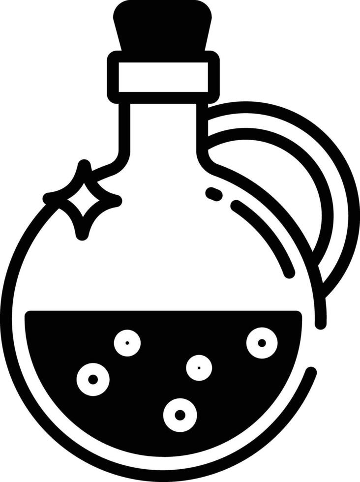 Massage Oil glyph and line vector illustration