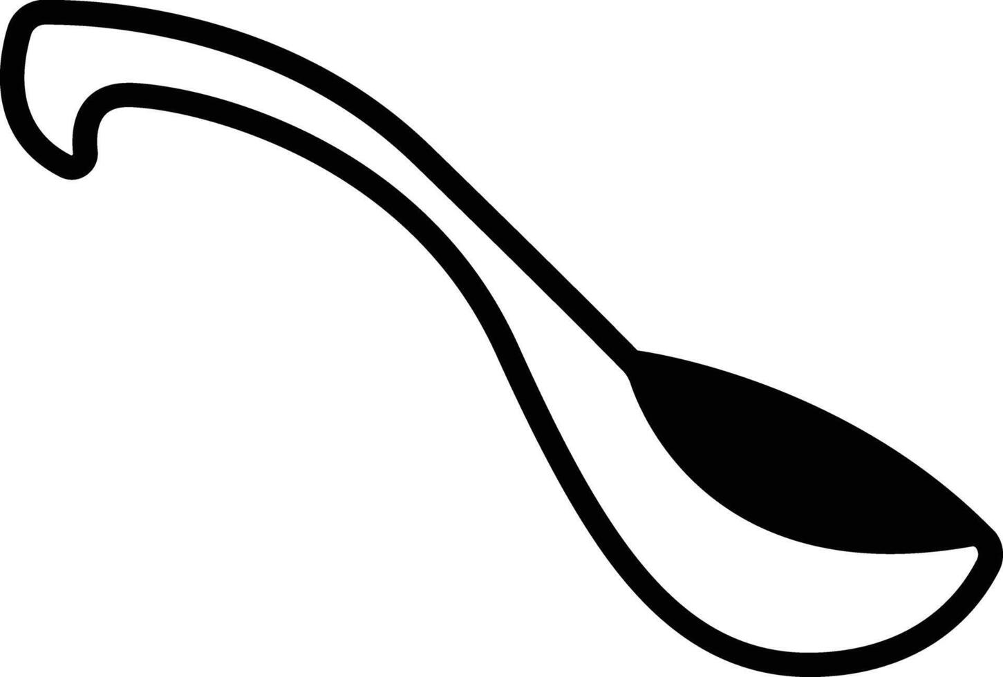 Spoon glyph and line vector illustration