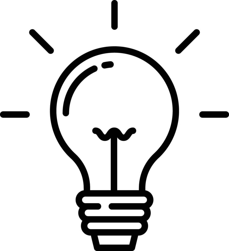 Bulb outline vector illustration