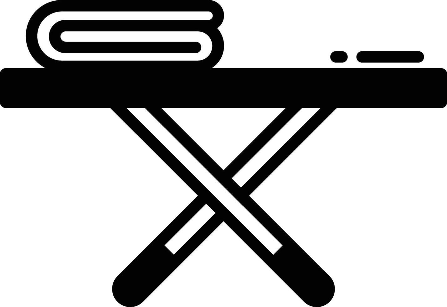 Ironing Service glyph and line vector illustration