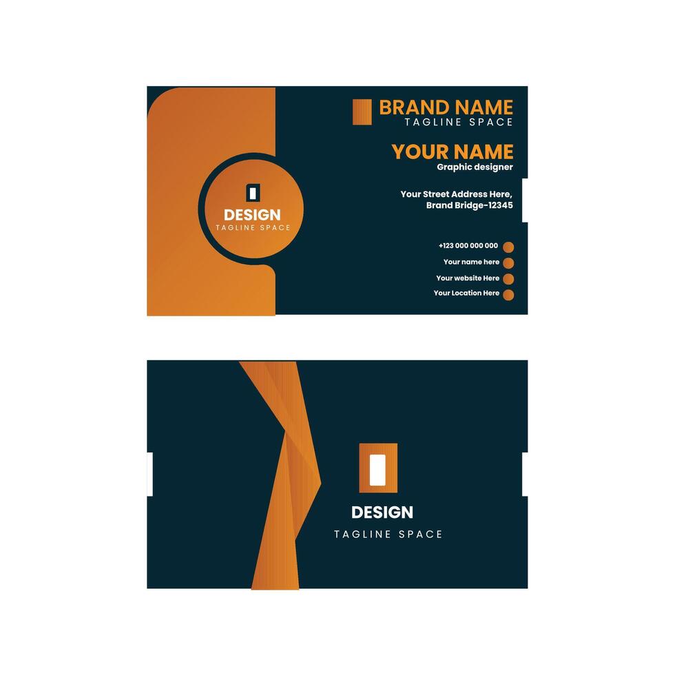 Clean professional business card template vector