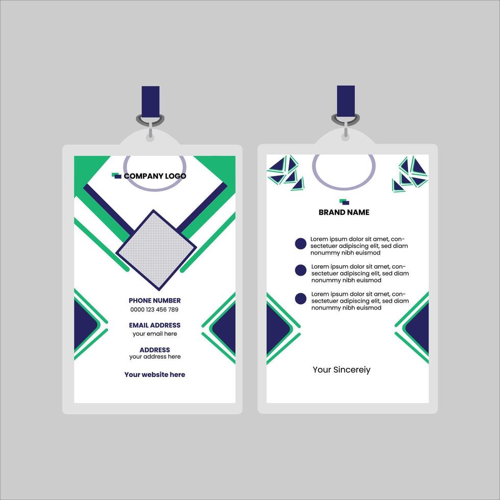 id card design vector