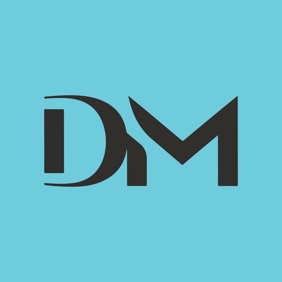 DM Letter Logo Template Illustration Design vector