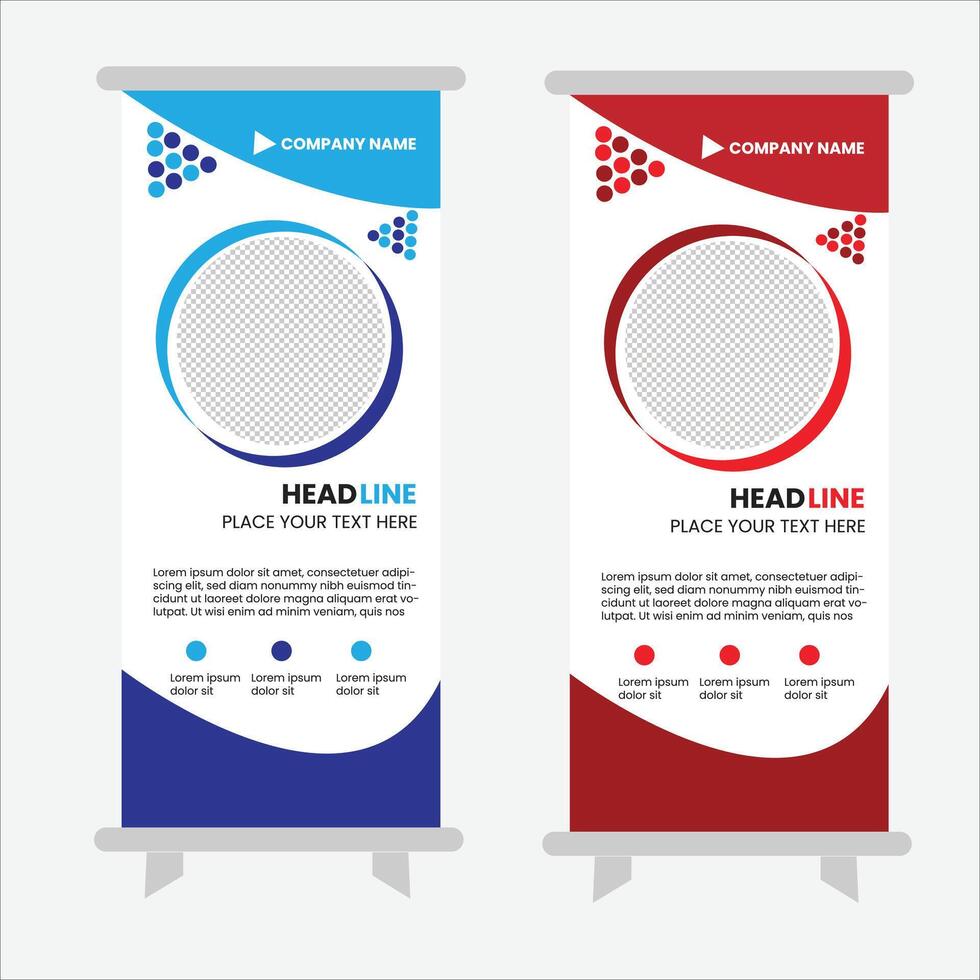 roll up banner design vector