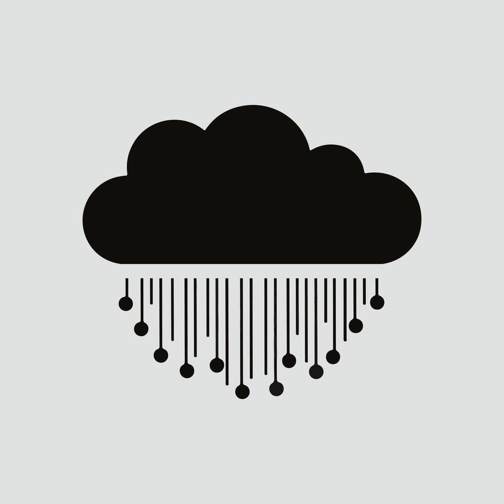 Cloud silhouette vector