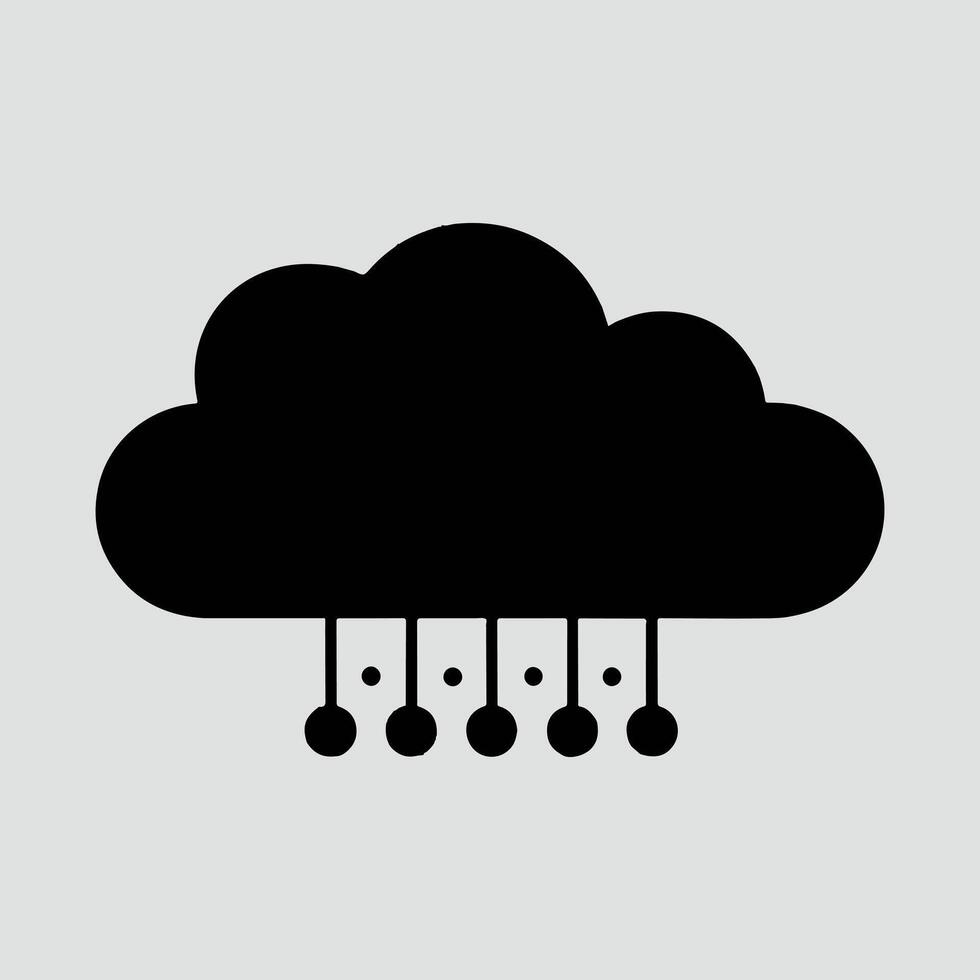 Cloud silhouette vector