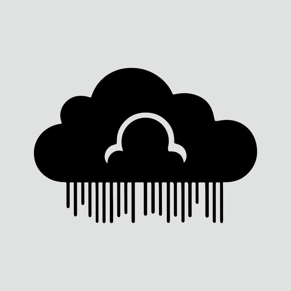 Cloud silhouette vector