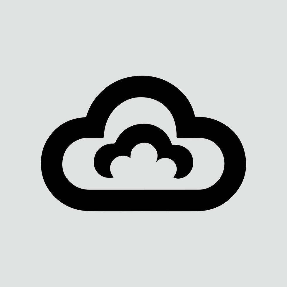 Cloud silhouette vector